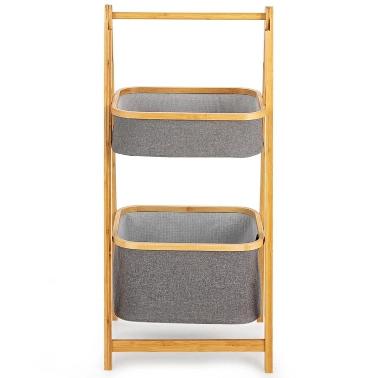 Bambusowy organizer łazienkowy składany 44,5 x 35 x 97,5 cm