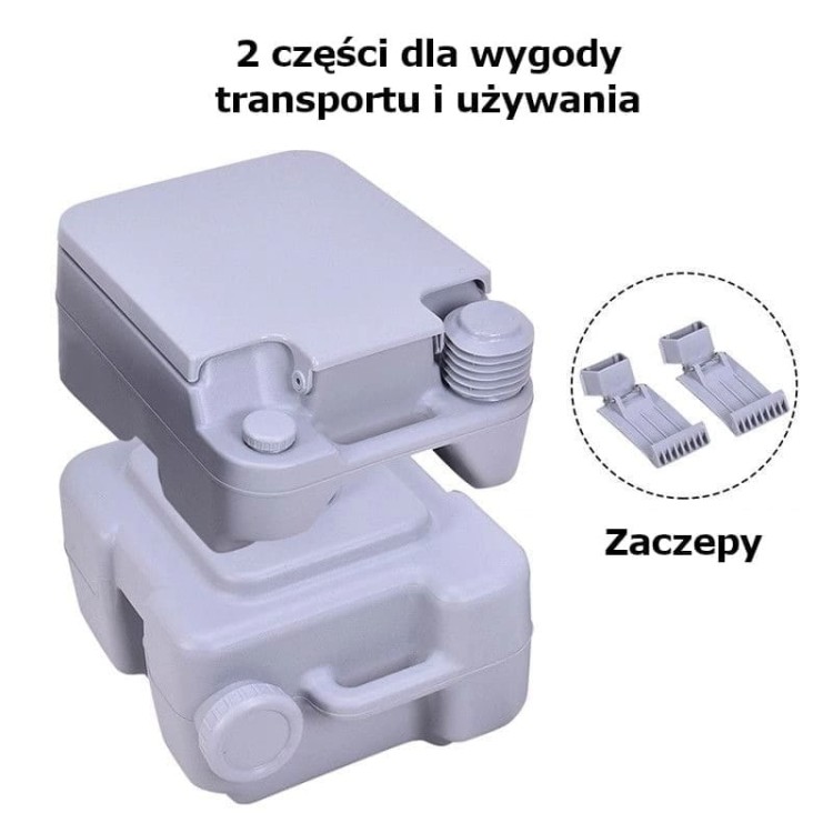 Przenośna toaleta turystyczna ze spłuczką 20 l