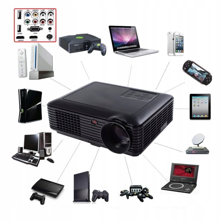 Projektor rzutnik led 3d 2600lm hdmi usb