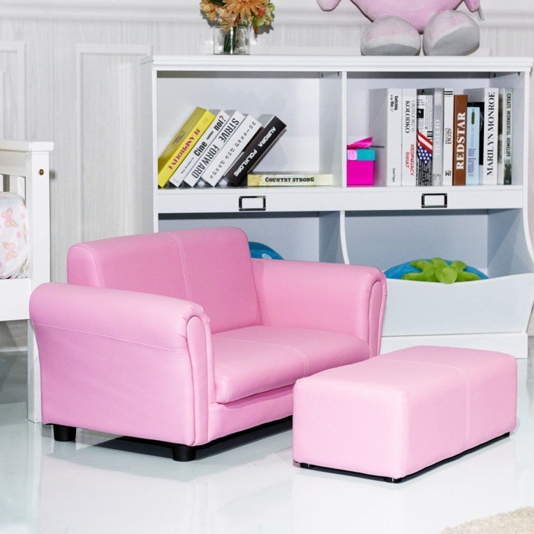 Mini sofa dziecięca z podnóżkiem