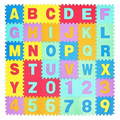 Mata piankowa edukacyjna puzzle 36 szt. 179x179cm