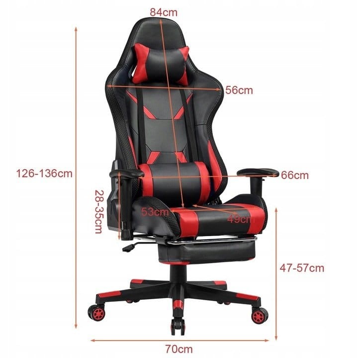 Fotel gamingowy ze światłami LED