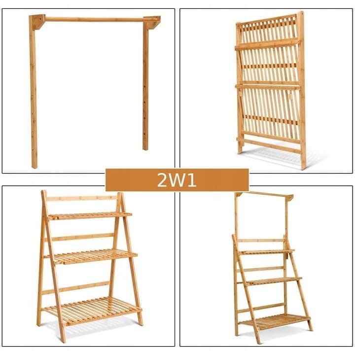 Regał na kwiaty z drążkiem