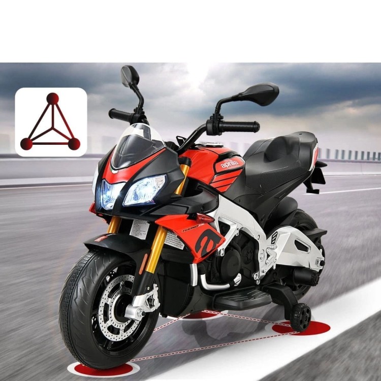 Elektryczny motocykl dla dzieci z doczepianymi kółkami 109 x 49,5 x 71 cm