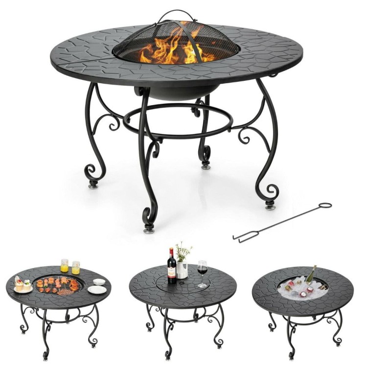 Palenisko ogrodowe okrągłe Grill 4w1 90 x 57 cm