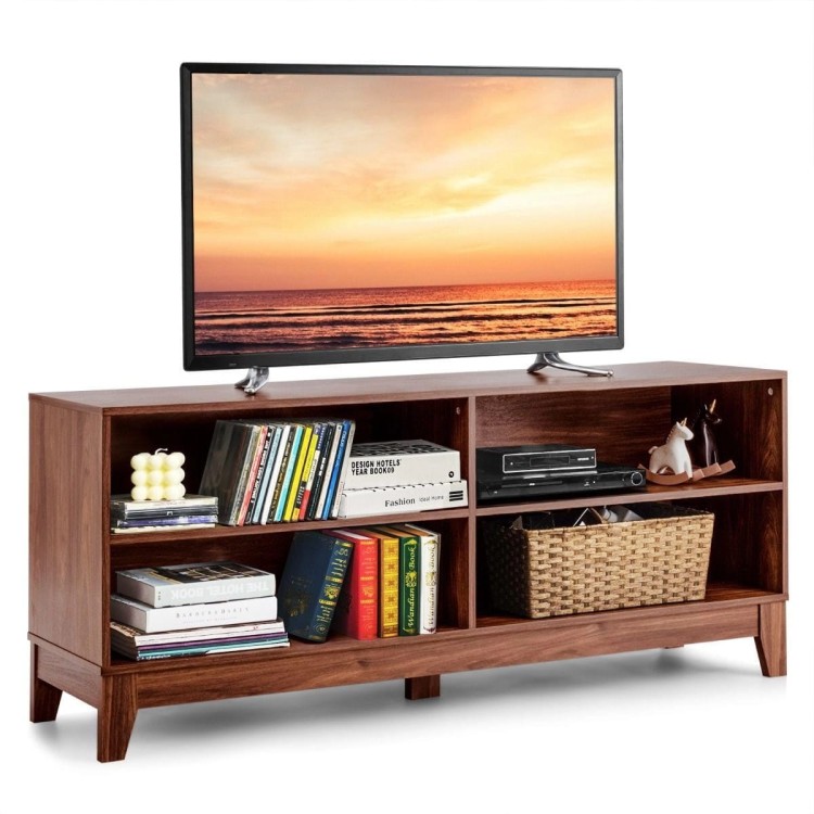 Drewniana szafka RTV z półkami 147 x 40 x 61 cm