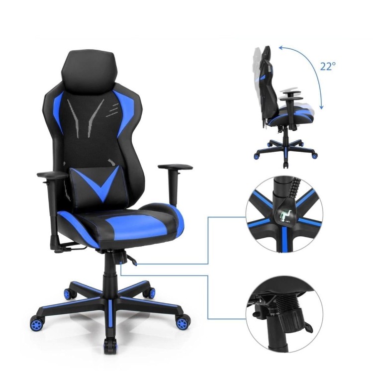 Ergonomiczne krzesło gamingowe Czerwono-czarne