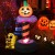Dekoracja Halloween Znak drogowy z dynią