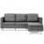 Sofa ze sztucznej skóry z podnóżkiem 188 x 62 x 60 cm