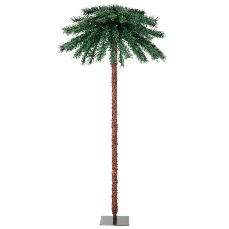 Sztuczna palma ze świątecznymi lampkami LED 183 cm