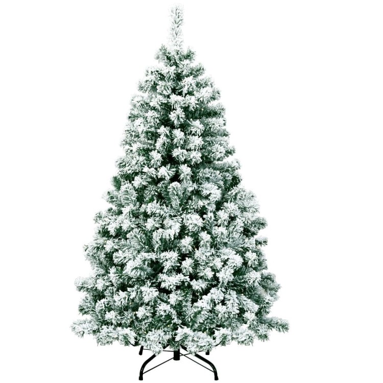 Sztuczna oszroniona choinka z lampkami LED 135 cm