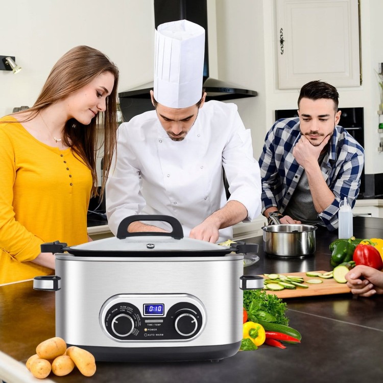 Wielofunkcyjny wolnowar slow cooker parowar 6l