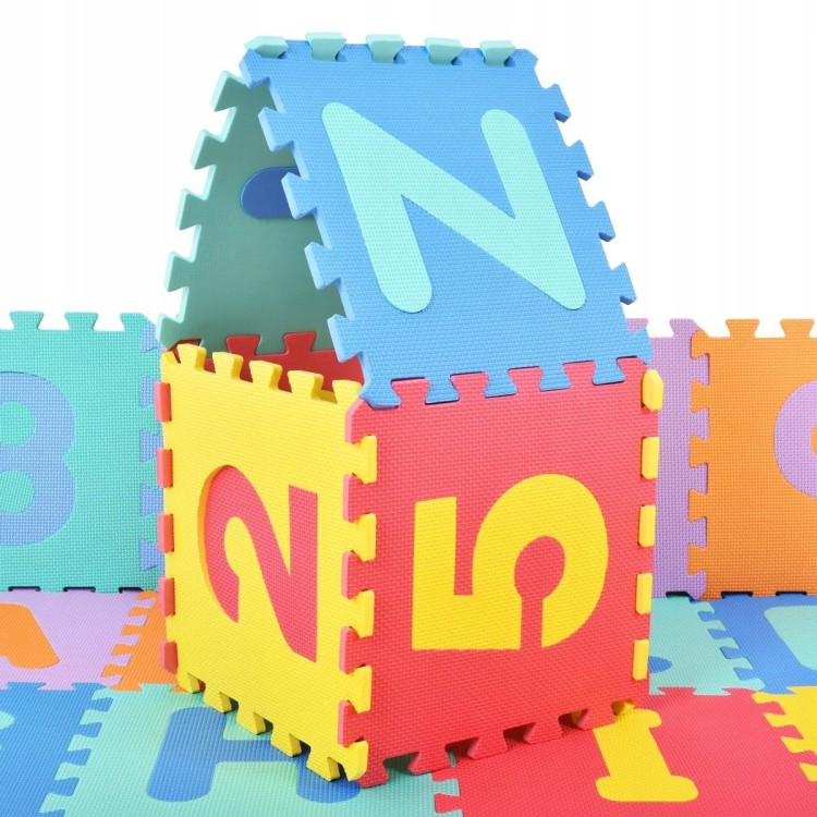 Duża piankowa mata edukacyjna puzzle