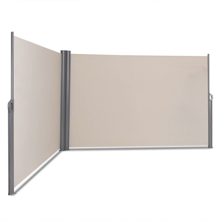 Podwójna składana markiza boczna do ogrodu 600 x 180cm