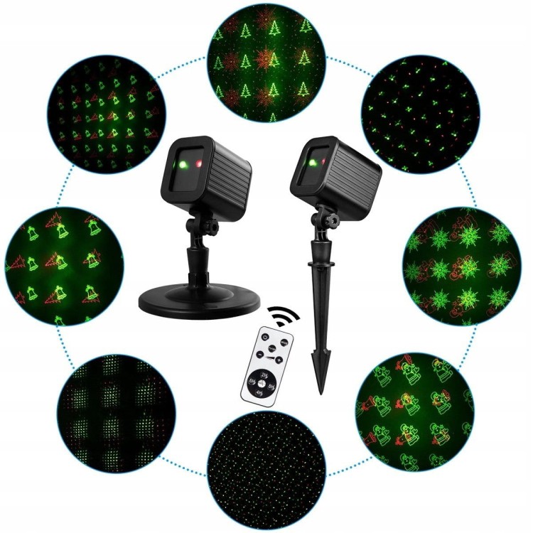 Świąteczny projektor laserowy śnieżki