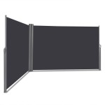 Podwójna składana markiza boczna do ogrodu 600 x 160 cm