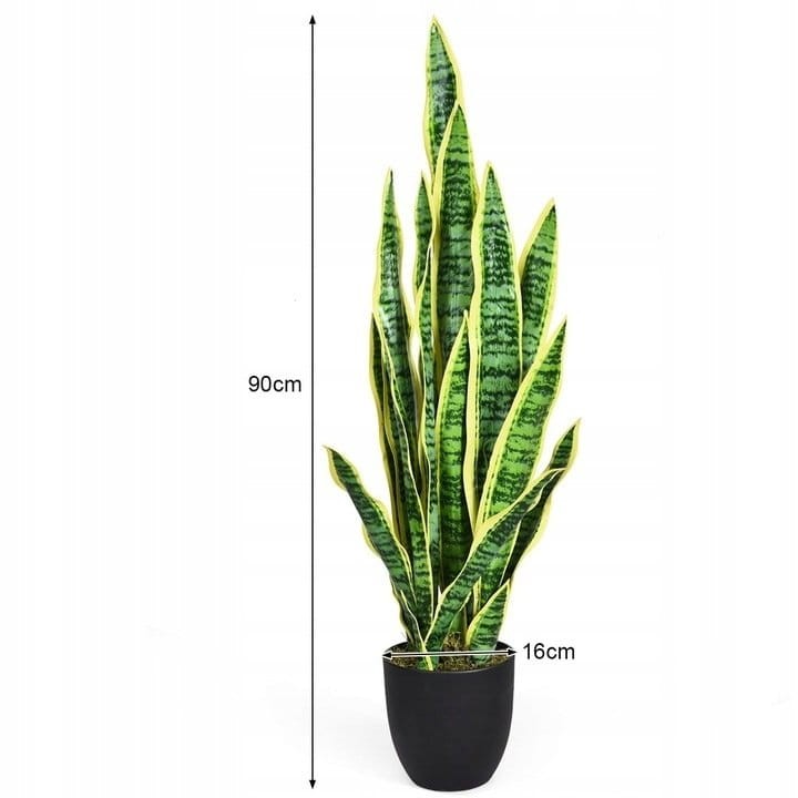 Sztuczna roślina ozdobna sansewieria w donicy 90cm