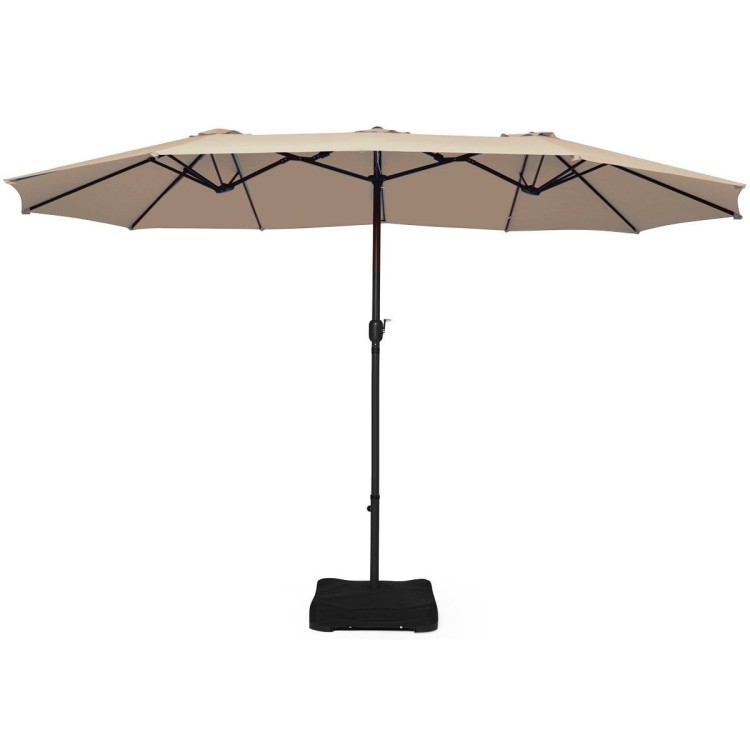 Podwójny parasol ogrodowy na taras z podstawą 460 cm