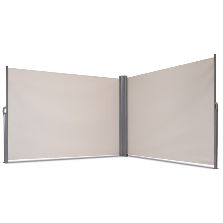 Podwójna składana markiza boczna do ogrodu 600 x 180cm