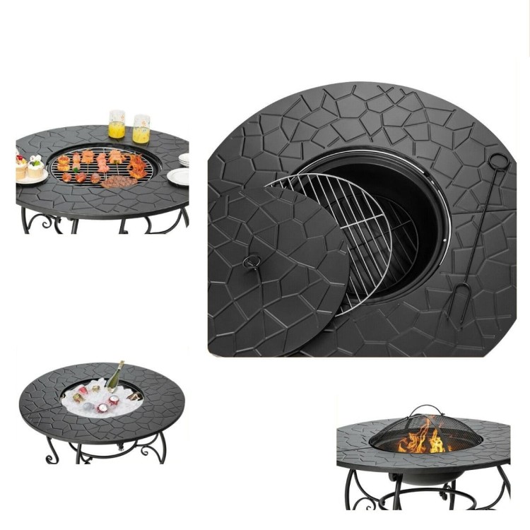 Palenisko ogrodowe okrągłe Grill 4w1 90 x 57 cm