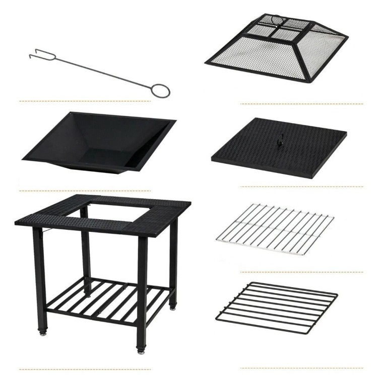Palenisko ogrodowe Grill 4w1 79 x 79 x 78 cm