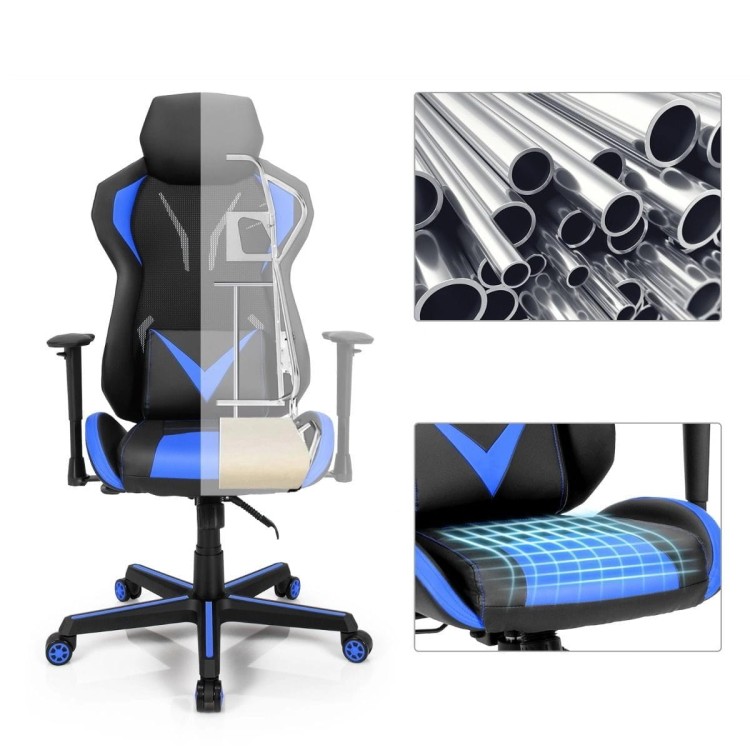Ergonomiczne krzesło gamingowe Czerwono-czarne