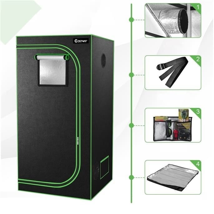 Growbox kompaktowa szklarnia 90 x 90 x 180 cm