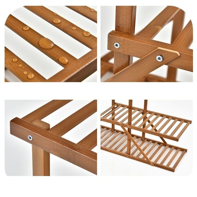 Kwietnik 5-poziomowy z drewna bambusowego 99 x 31 x 98,5 cm