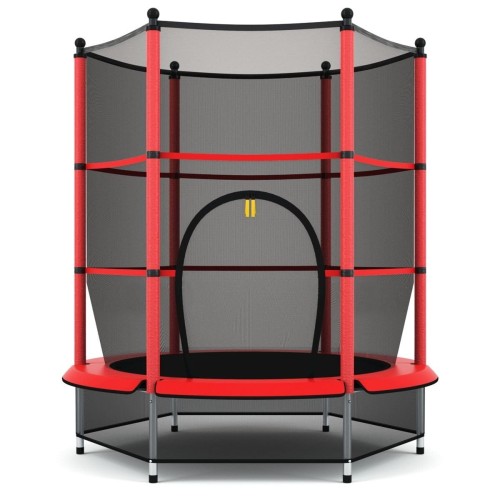 Trampolina dla dzieci z siatką i klapą 140cm