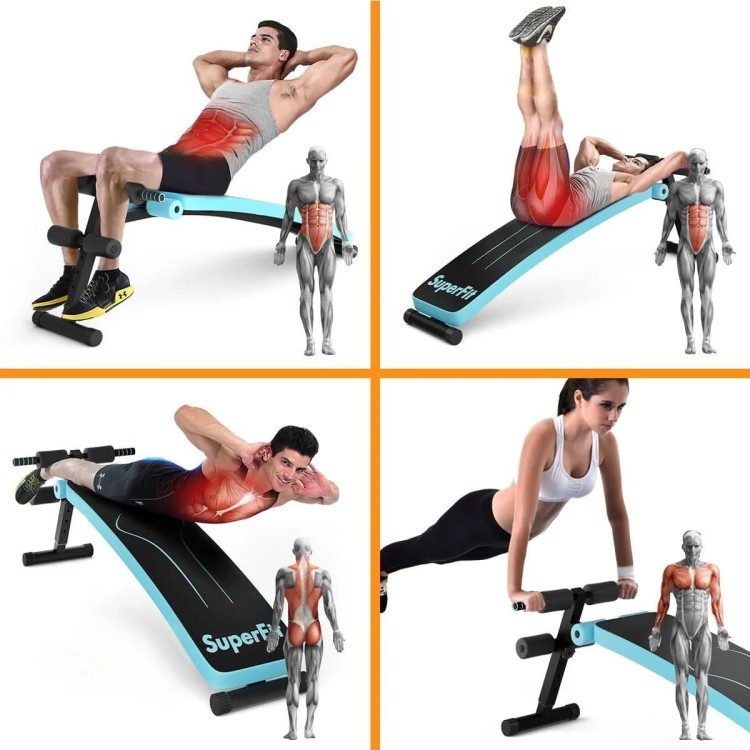 Ławka treningowa do brzuszków, składana ławeczka fitness