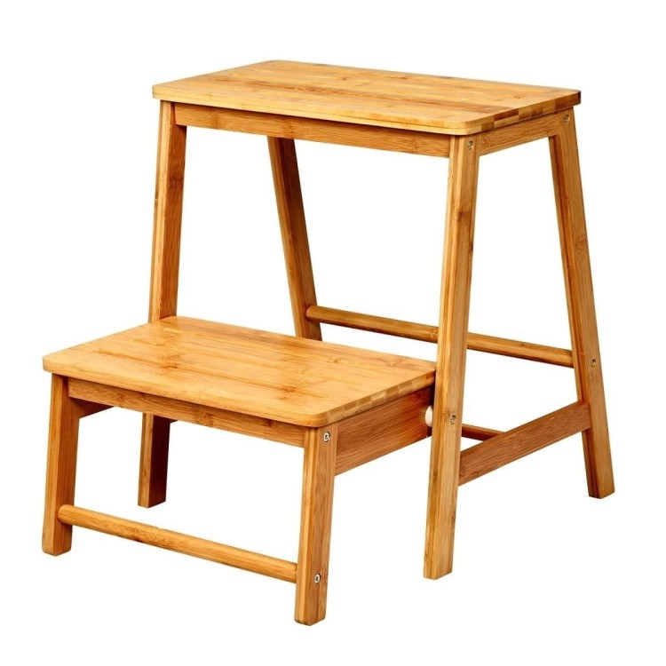 Składany taboret drabina z drewna 45 x 51 x 48 cm