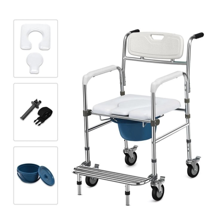 Wózek inwalidzki sanitarny toaletowy - prysznicowy