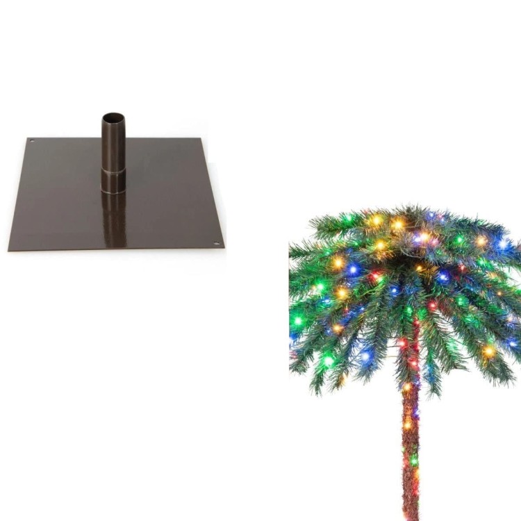 Sztuczna palma ze świątecznymi lampkami LED 183 cm