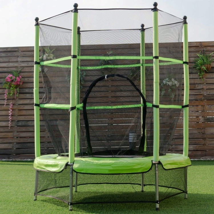 Trampolina dla dzieci z siatką i klapą 140 cm