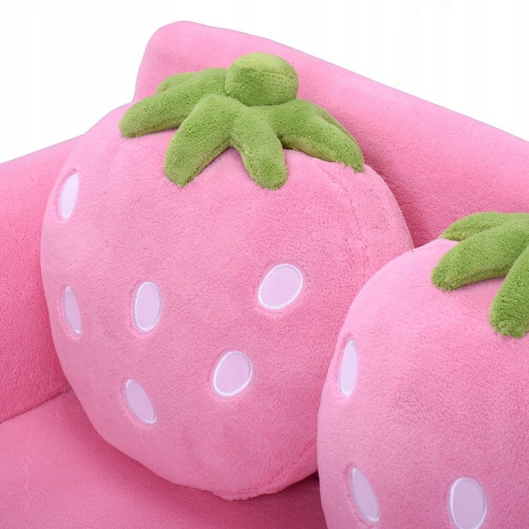 Mini sofa kanapa dla dzieci truskawka