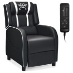 Fotel gamingowy recliner z poduszką lędźwiową