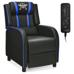 Fotel gamingowy recliner z poduszką lędźwiową
