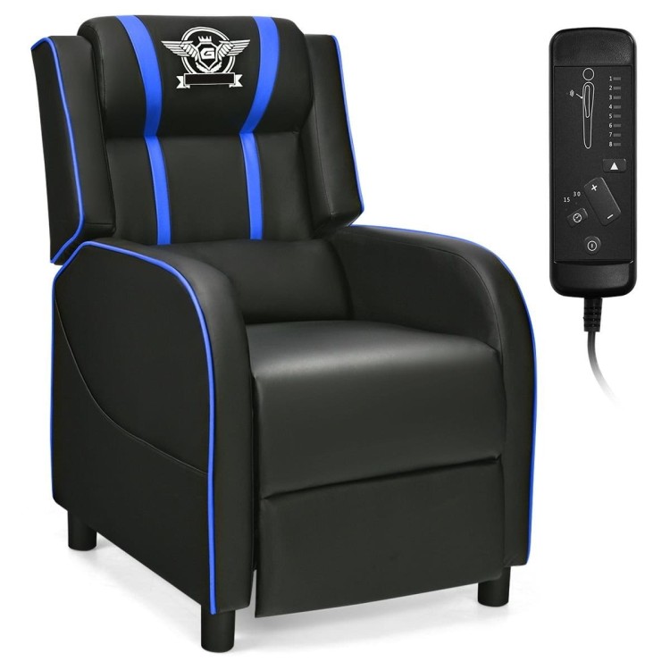 Fotel gamingowy recliner z poduszką lędźwiową