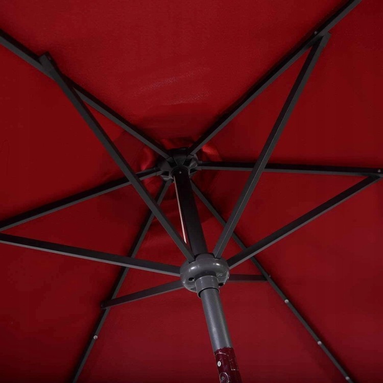 Parasol ogrodowy z diodami solarnymi led 270 cm