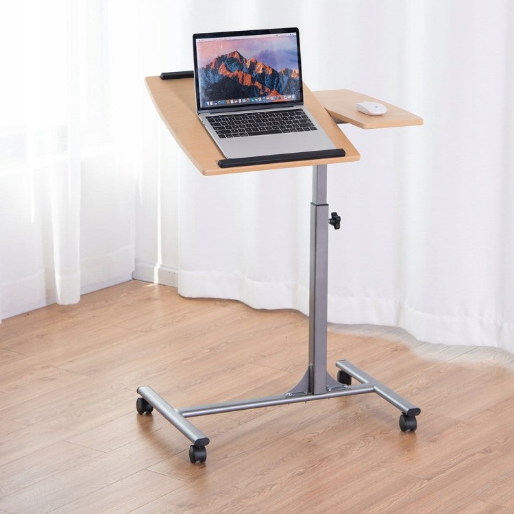 Regulowane biurko stolik z kółkami na laptopa