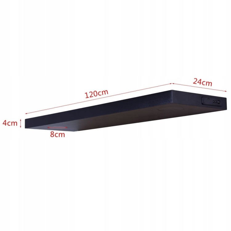 Półka ścienna z głośnikami stereo bluetooth