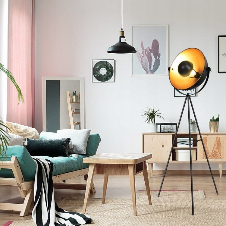 Lampa podłogowa stojąca metalowa industrialna