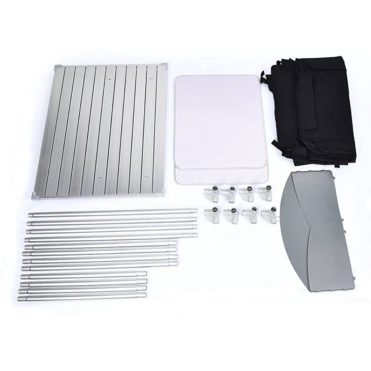 Składany stół kempingowy z organizerem 88 x 64 x 117 cm