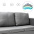Sofa ze sztucznej skóry z podnóżkiem 188 x 62 x 60 cm
