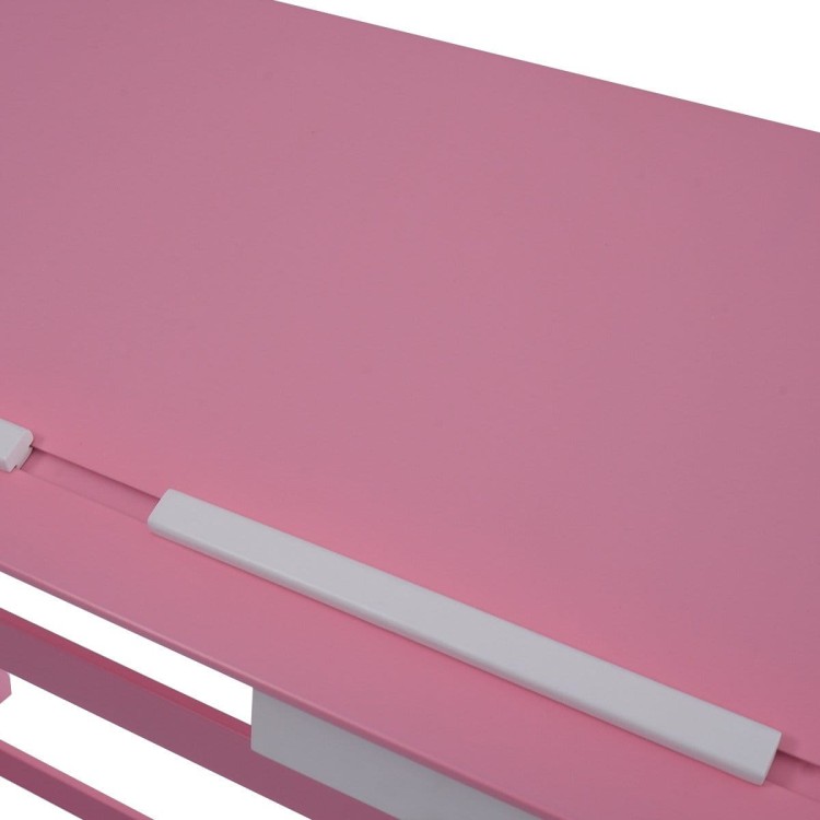 Biurko szkolne stół kreślarski dla dziecka pink