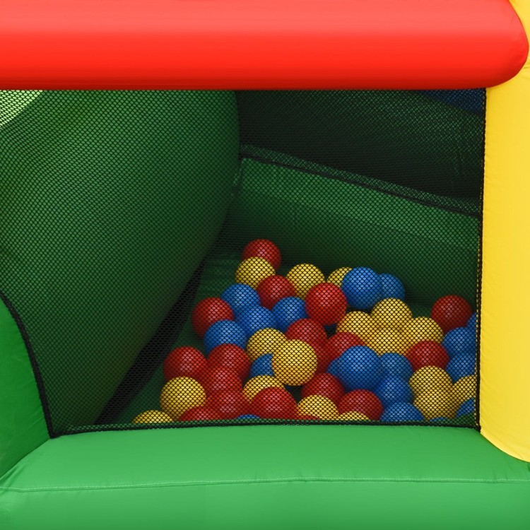 Dmuchany zamek z dmuchawą zjeżdżalnią i trampoliną