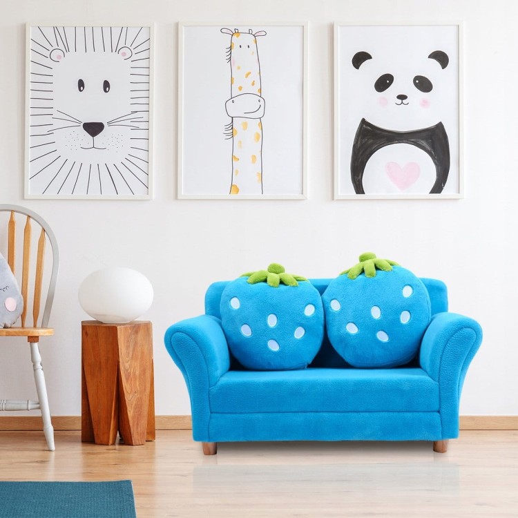 Mini sofa kanapa dla dzieci truskawka