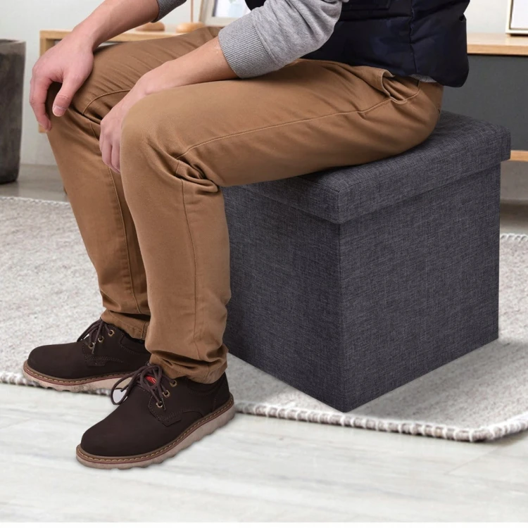 Składana pufa ze schowkiem