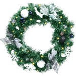 Girlanda świąteczna - wieniec sosnowy 50 cm z 30 lampek LED