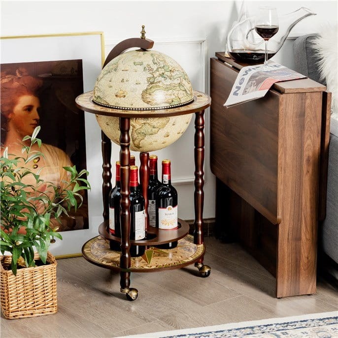Barek globus na alkohol w stylu vintage